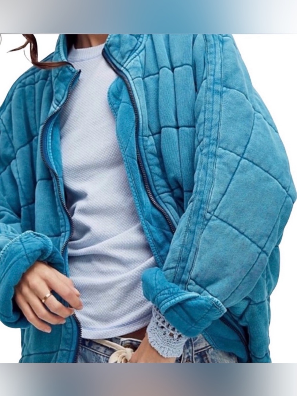 We the Free Quilted Zip-Front Jacket